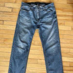 Calvin Klein Straight Leg Jeans Mens 34 Classic Blue Denim 29 Inseam Mid Rise